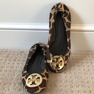 Tory Burch giraffe print ballet flats